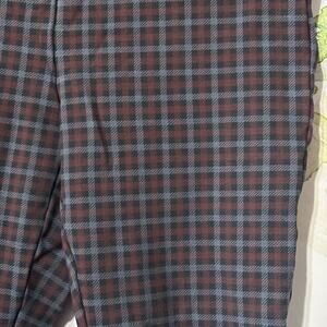 Women's Size Medium LOFT Plaid Ponte Mid-High Rise Leggings Dress Comfort Soft